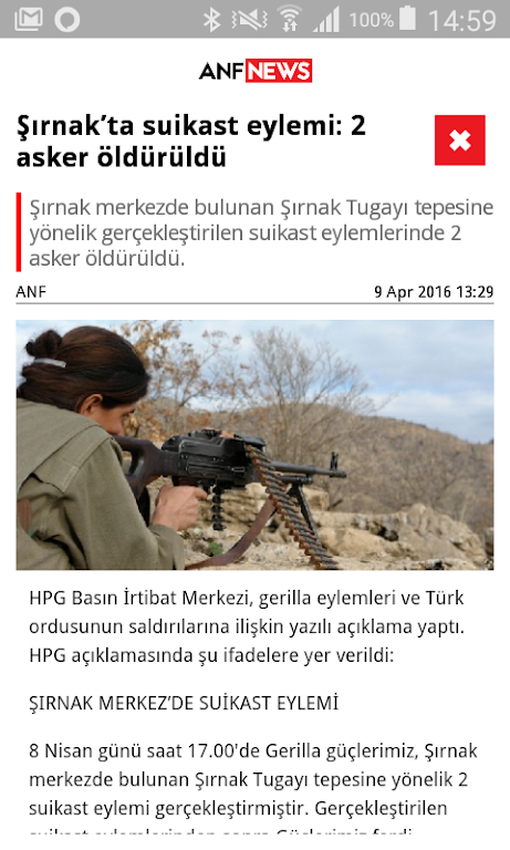 ANF Haber Ajansı Capture d’écran2