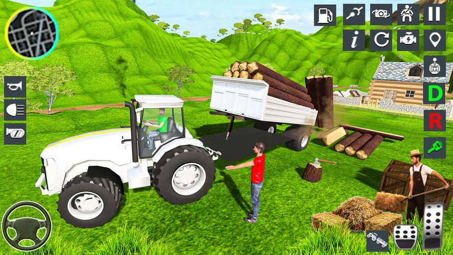 Tractor Driving Tractor Game экрана 3