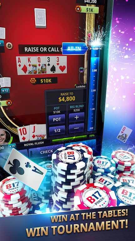 B17 Poker - Texas Hold’em, Live cam poker screenshot 2