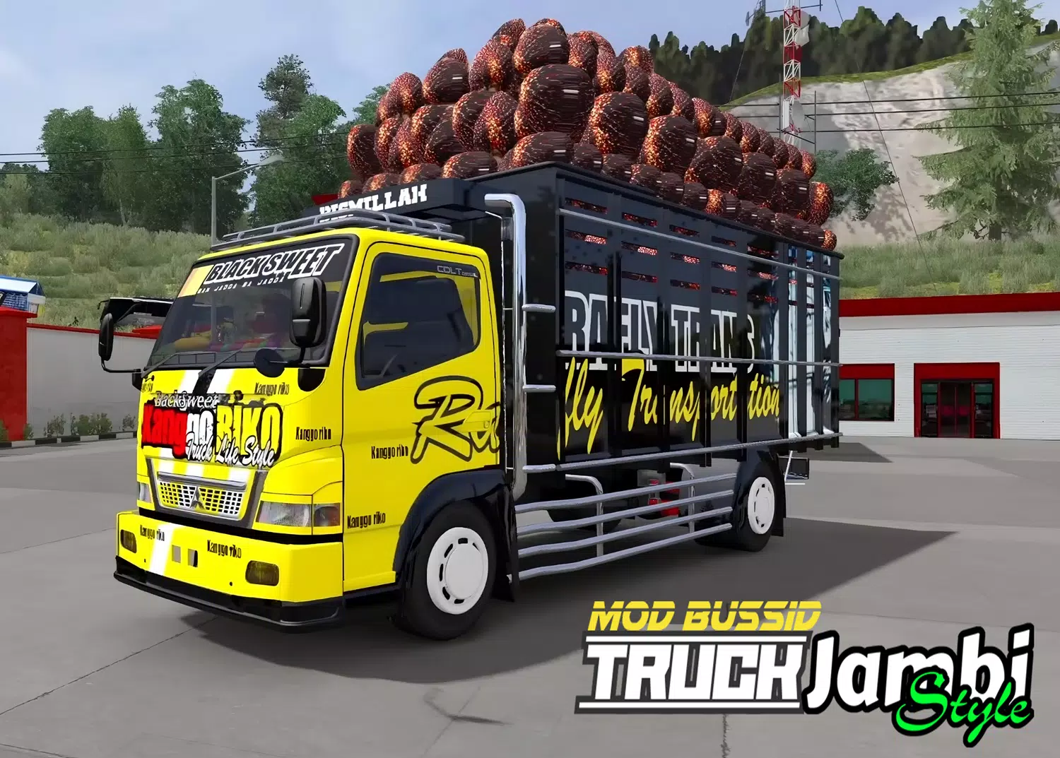 Mod Bussid Truk Jambi Style स्क्रीनशॉट 1