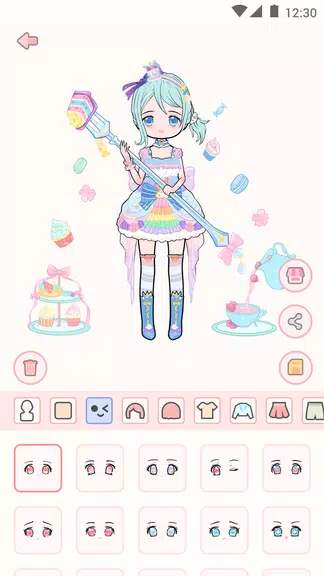 Cute live star:dress up avatar Screenshot 2