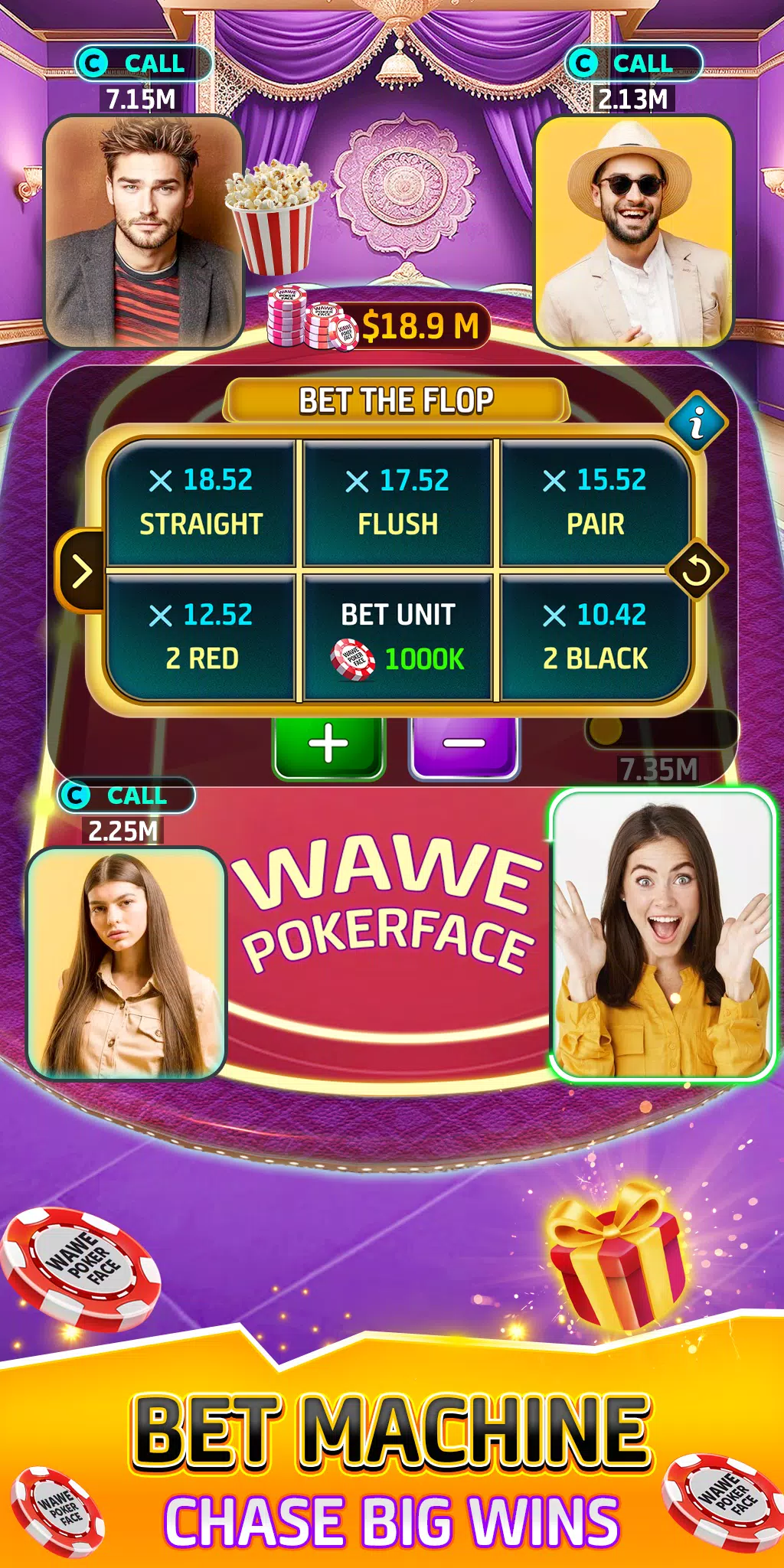 Wawe Poker Face - Holdem Poker ကိုဖန်သားပြင်2