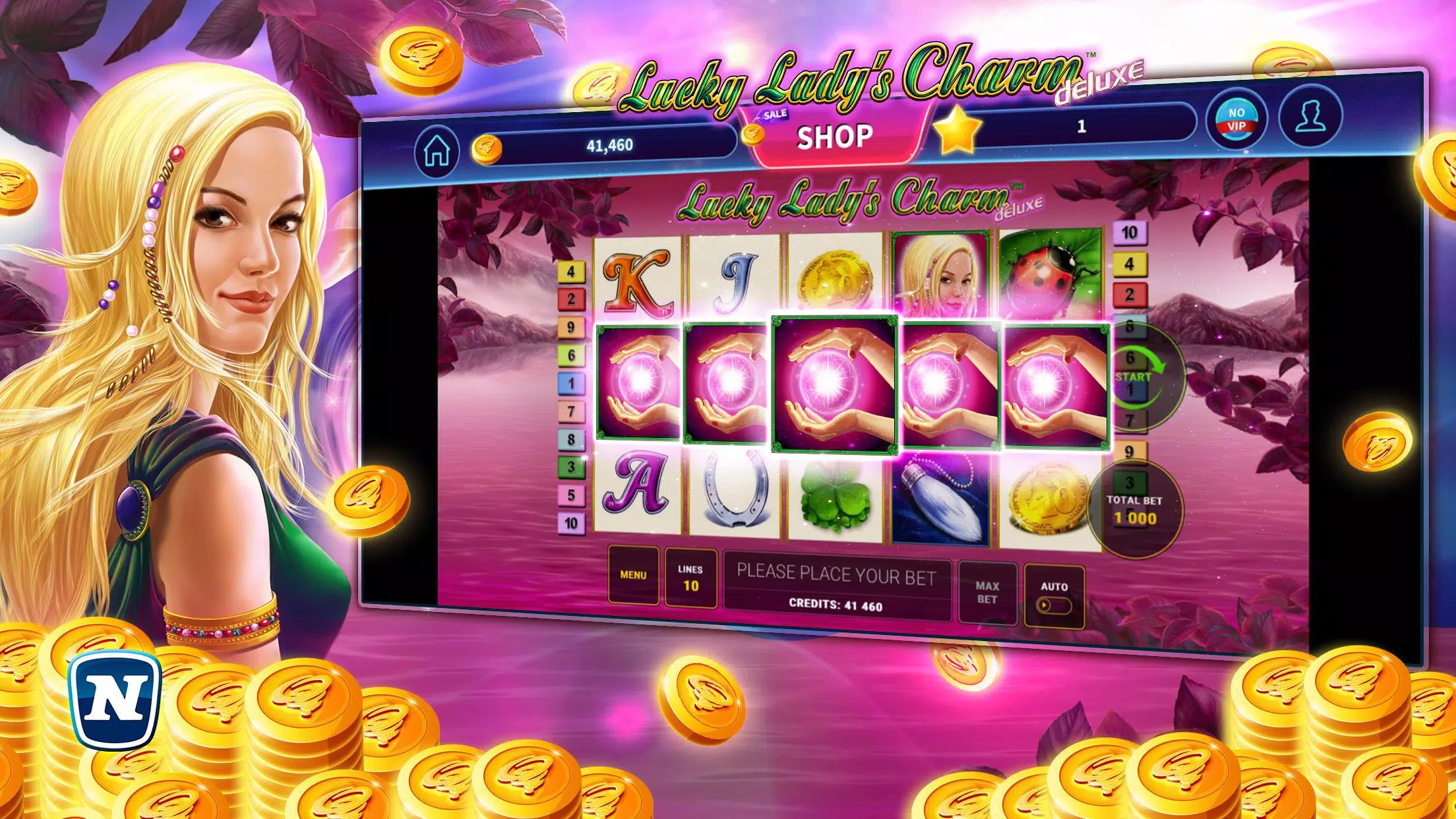 Lucky Lady’s Charm Deluxe Slot ảnh chụp màn hình 3