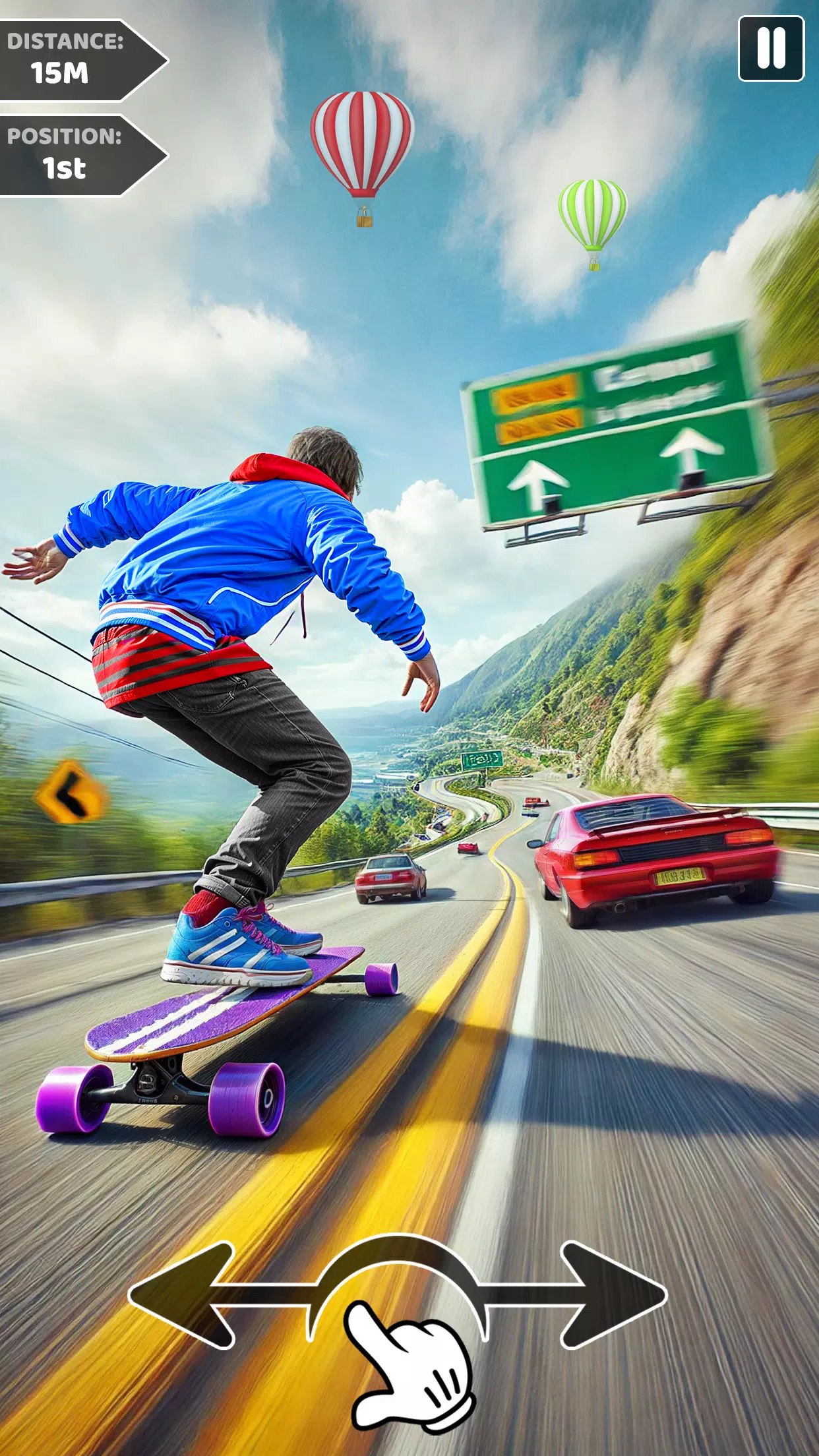 Downhill Skateboarding Game Screenshot 1