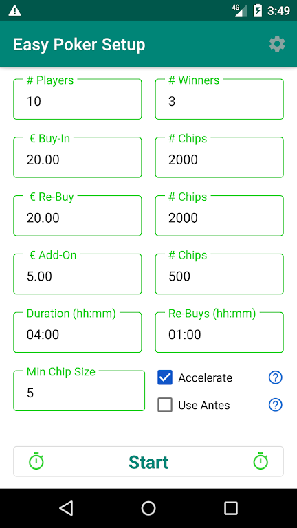 Easy Poker Tournament Timer Screenshot 1