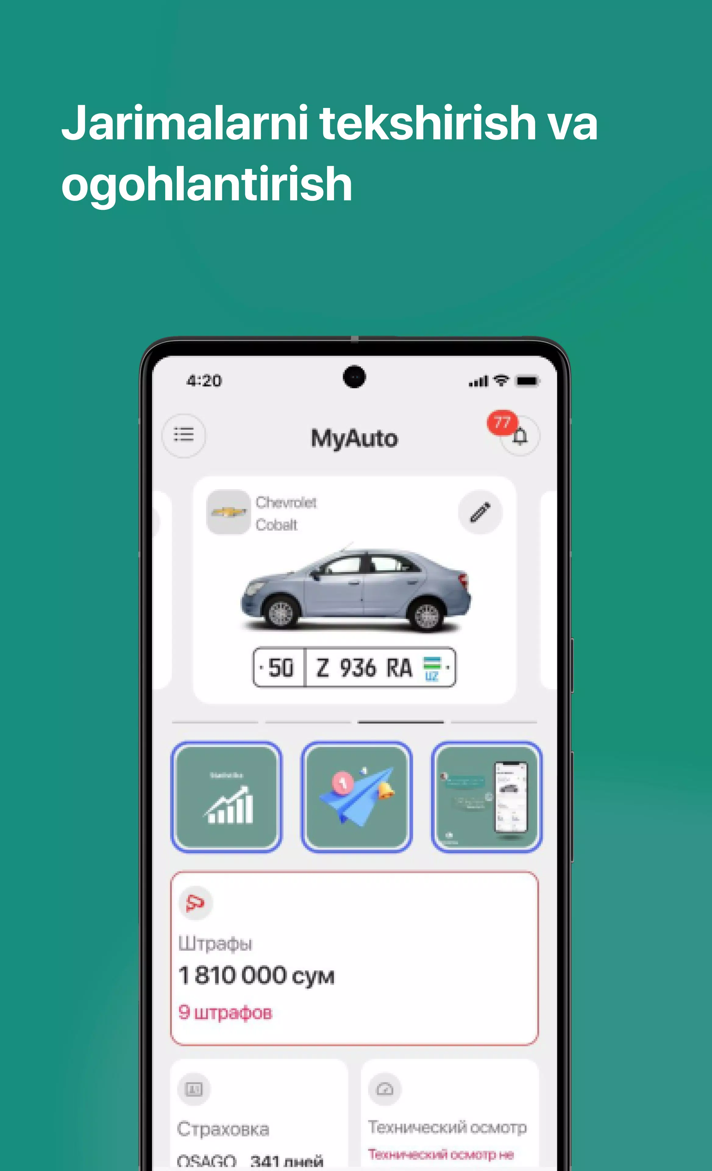 Road24 Jarimalar Tekshirish ảnh chụp màn hình 1