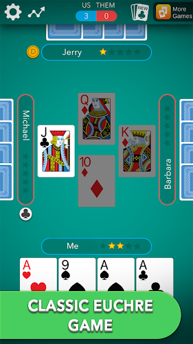 Euchre Classic Card Game स्क्रीनशॉट 1