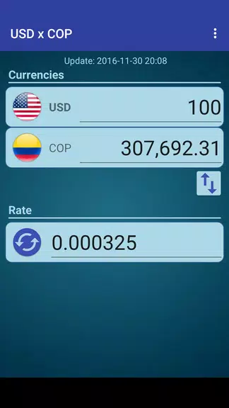 US Dollar to Colombian Peso Capture d’écran1