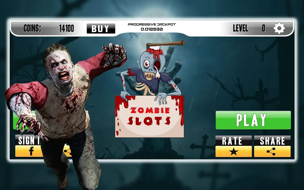 Casino Walking Zombie Slots Machine zrzut ekranu 1