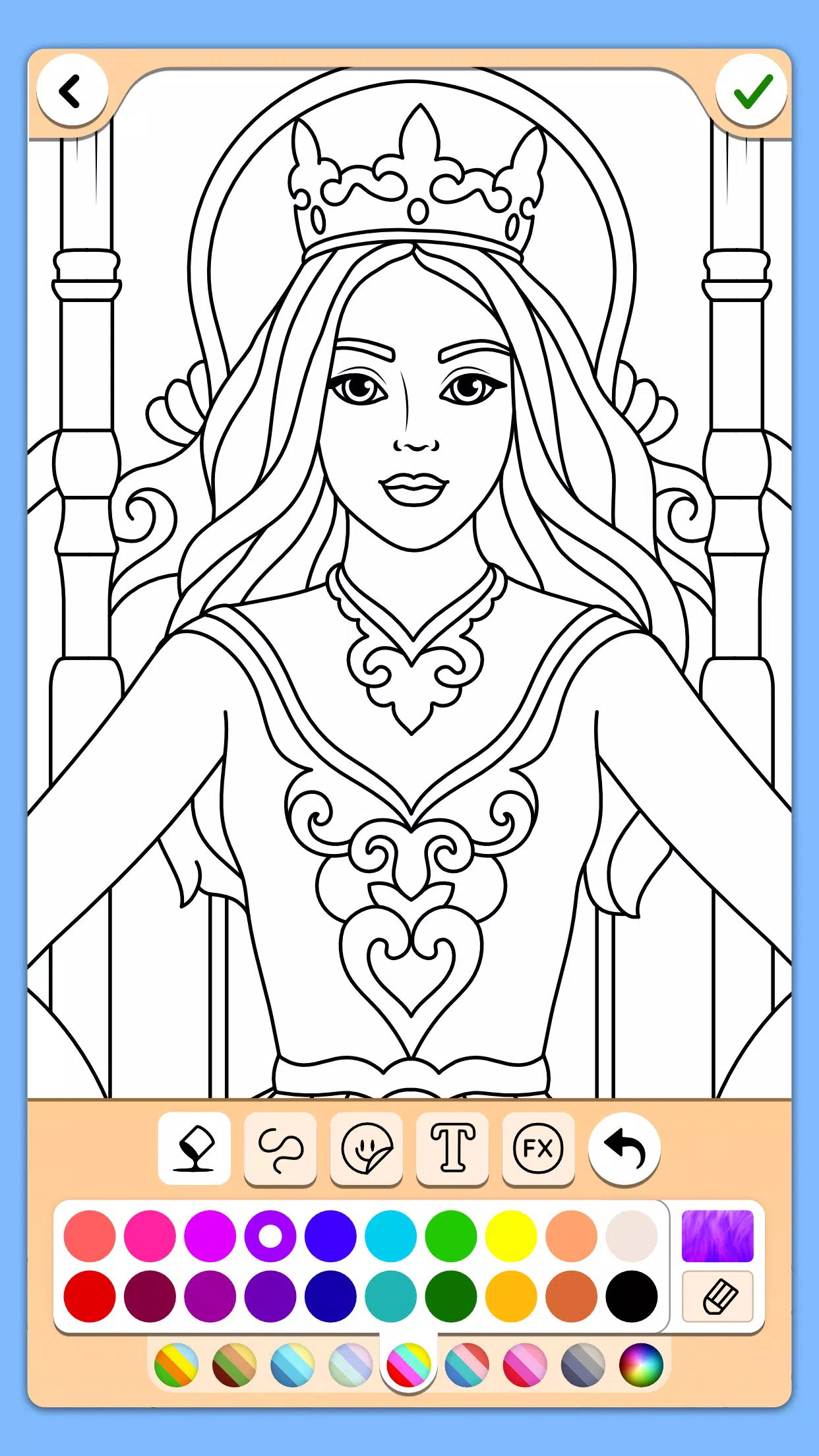 ภาพหน้าจอ Princess Coloring Game 1