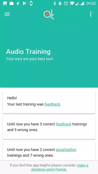 Audio Training EQ and Feedback captura de pantalla 1