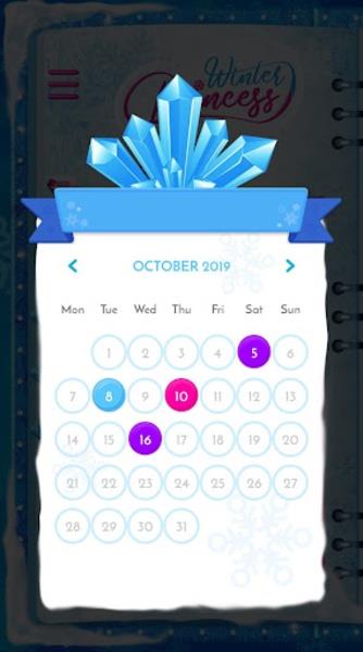 Winter Princess Diary captura de pantalla 2