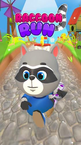 Raccoon Fun Run: Running Games ảnh chụp màn hình 3