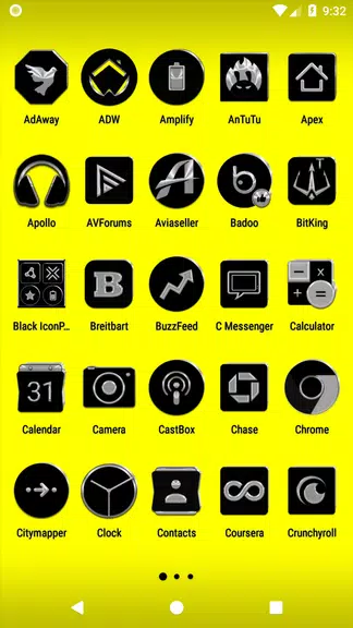 Black Icon Pack captura de pantalla 2