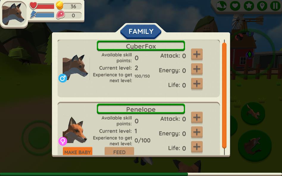 Fox Family - Animal Simulator Mod屏幕截圖4