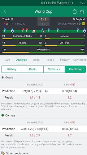 ภาพหน้าจอ Soccer Predictions, Betting Tips and Live Scores 2