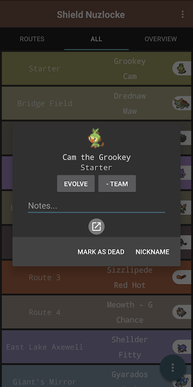Route Chart - Nuzlocke Tracker - No Ads экрана 4