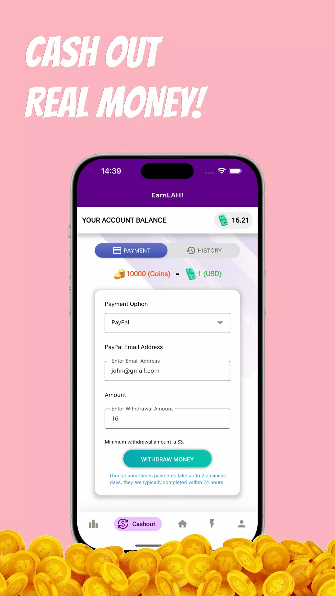 Earn Money with EarnLAH! Screenshot 2