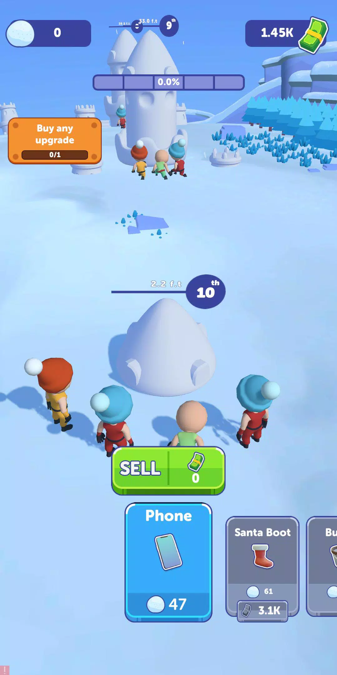 Snow Castle: Idle Clicker экрана 1