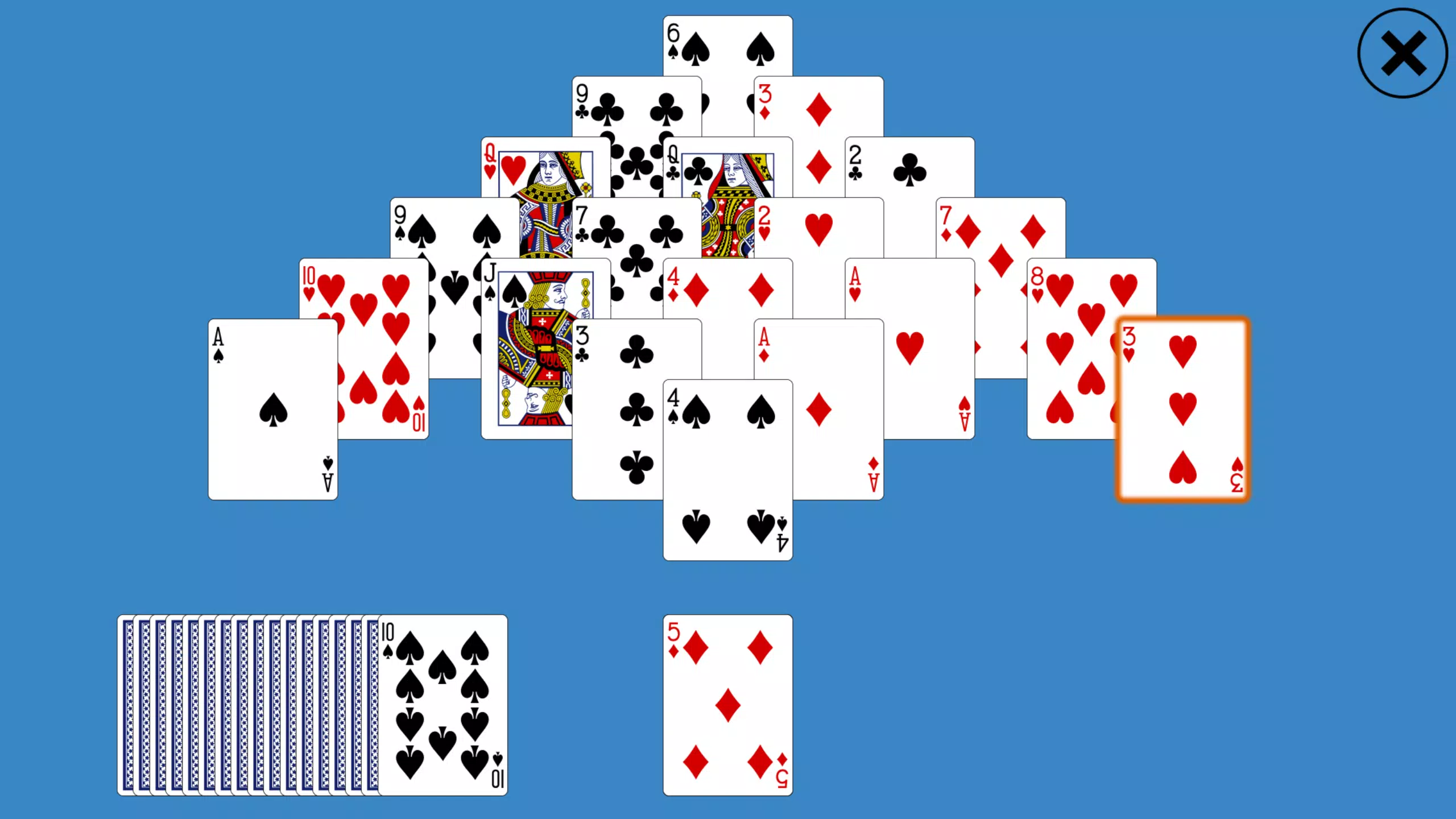 Classic Pyramid Solitaire 스크린 샷 2