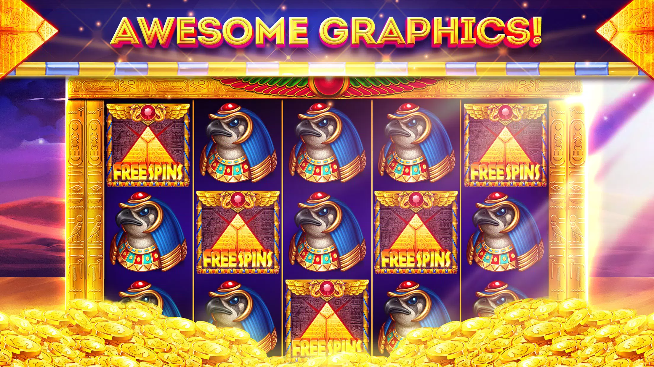 Pharaohs of Egypt Slots Casino 스크린샷 2