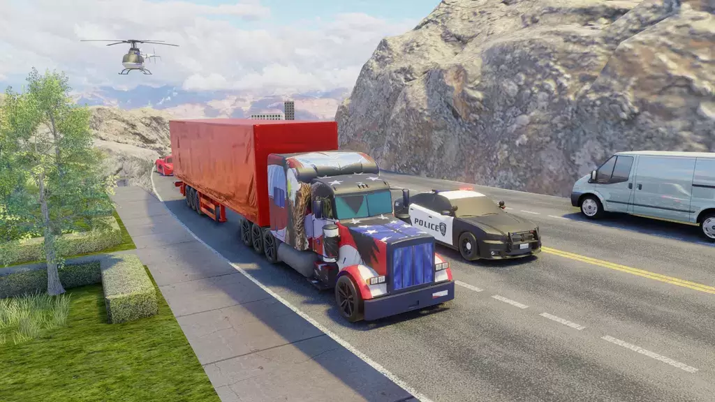 Usa Truck Simulator Car Games屏幕截圖2