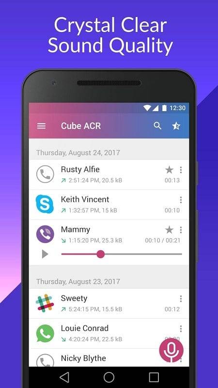 ภาพหน้าจอ Call Recorder – Cube ACR 1