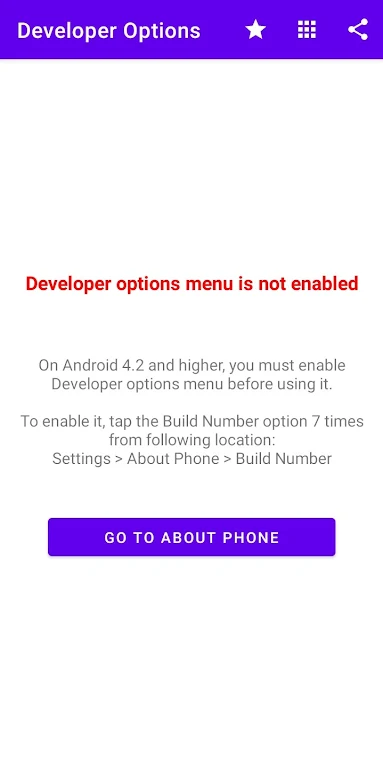 Developer Options স্ক্রিনশট 2