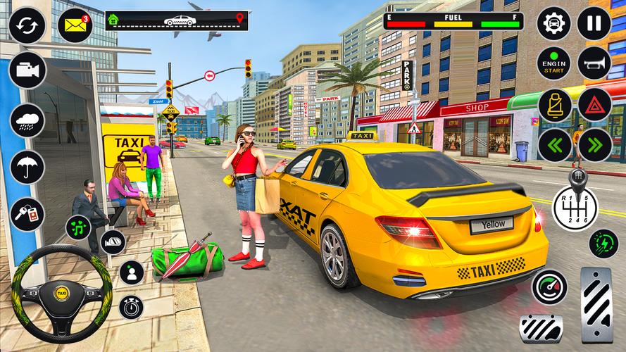 US Taxi Car Parking Simulator Schermafbeelding 2