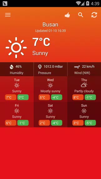 Weather South Korea ကိုဖန်သားပြင်2