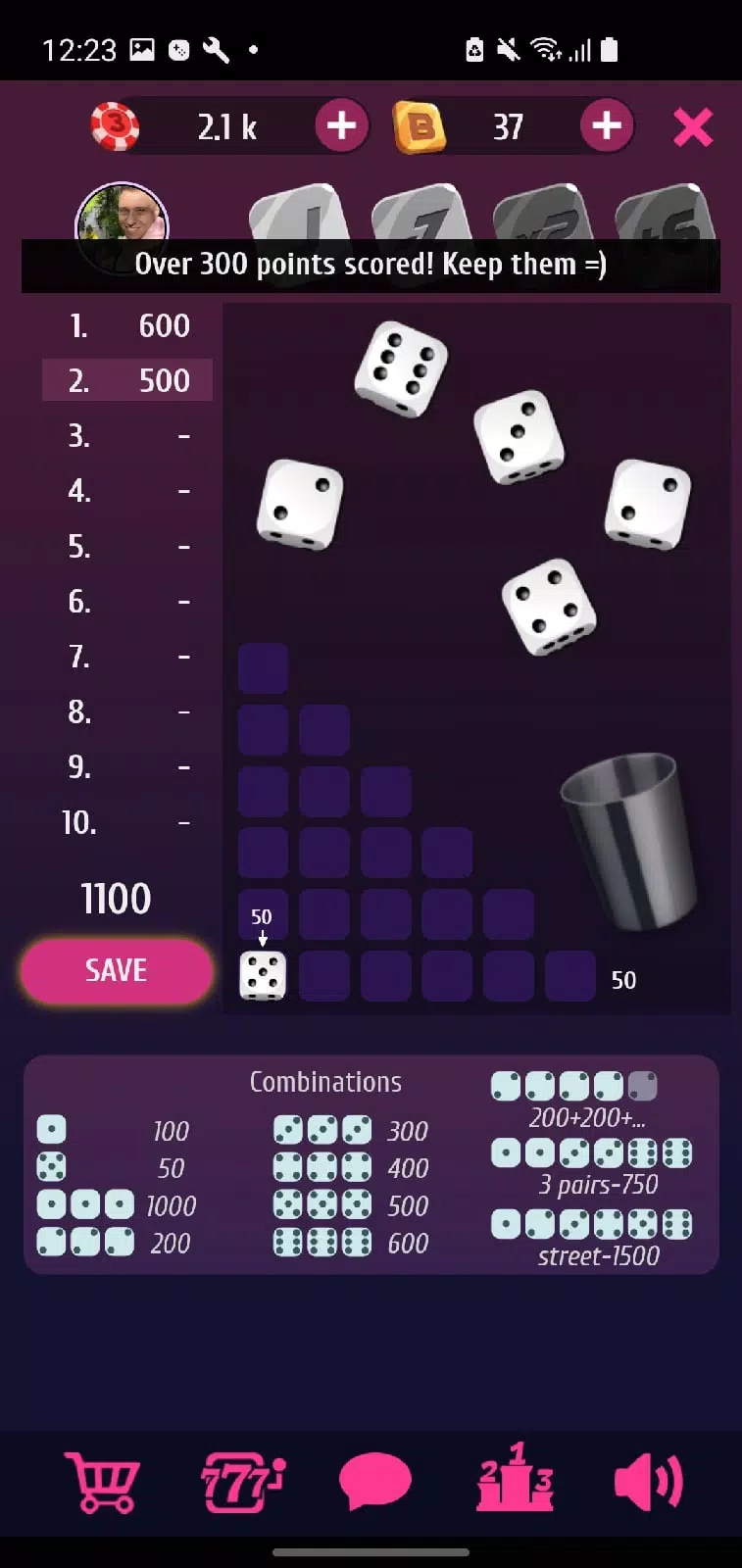 Farkle Pro - 10000 dice game Ekran Görüntüsü 2