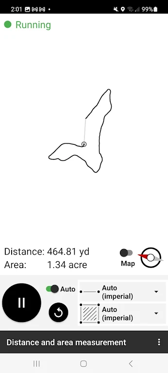 ภาพหน้าจอ Distance and area measurement 2