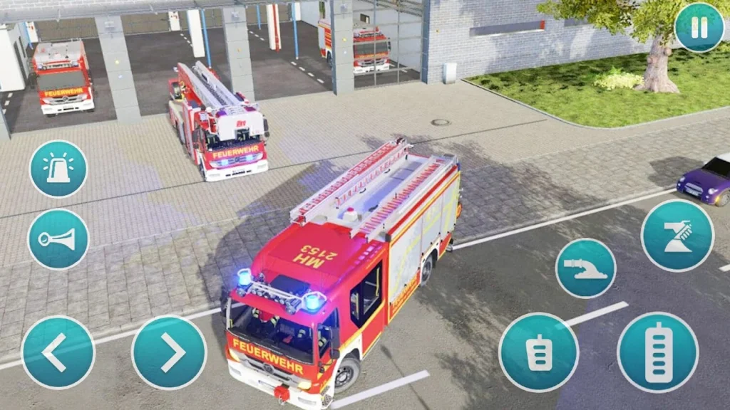 Emergency Police Fire Truck 3d ကိုဖန်သားပြင်4