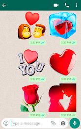 ภาพหน้าจอ Romantic Stickers for WhatsApp 1