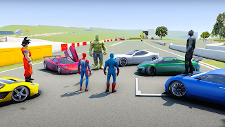 Superhero Tricky Car Stunts ảnh chụp màn hình 4