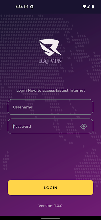 Raj VPN экрана 1