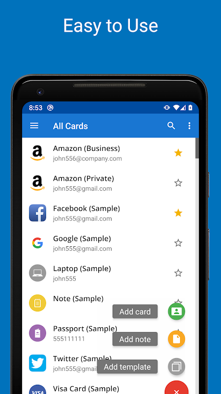 Password Manager SafeInCloud 1 Screenshot 3