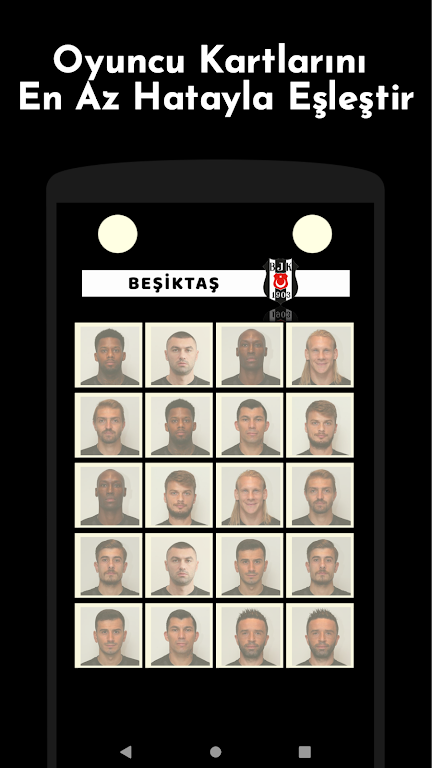 Beşiktaş Futbolcu Kart Eşleştirme Oyunu Capture d’écran3