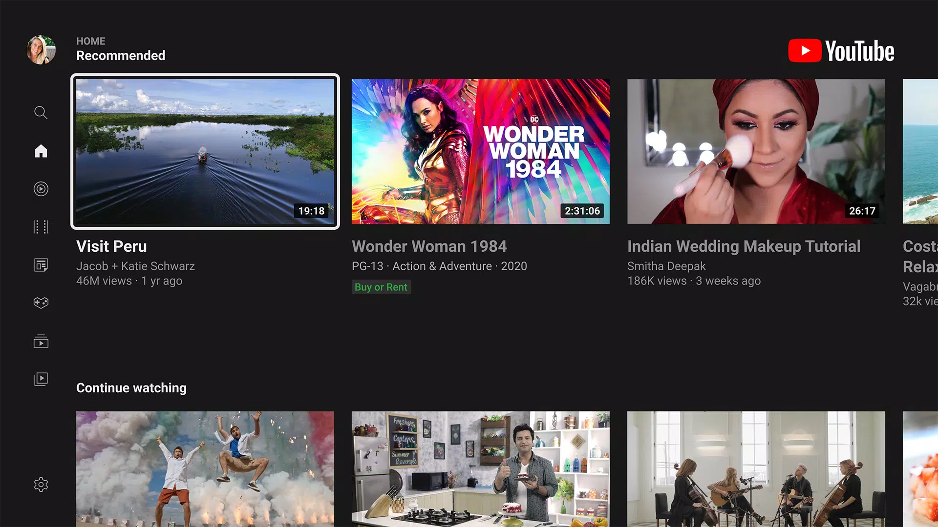 YouTube for Android TV屏幕截圖1