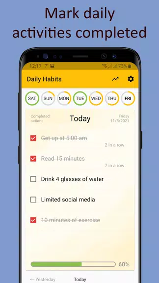 Daily activities tracker Capture d’écran1