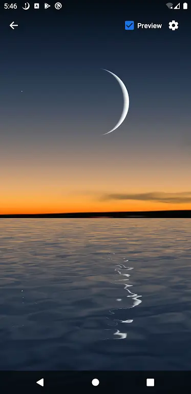 Moon Over Water Live Wallpaper ekran görüntüsü 1