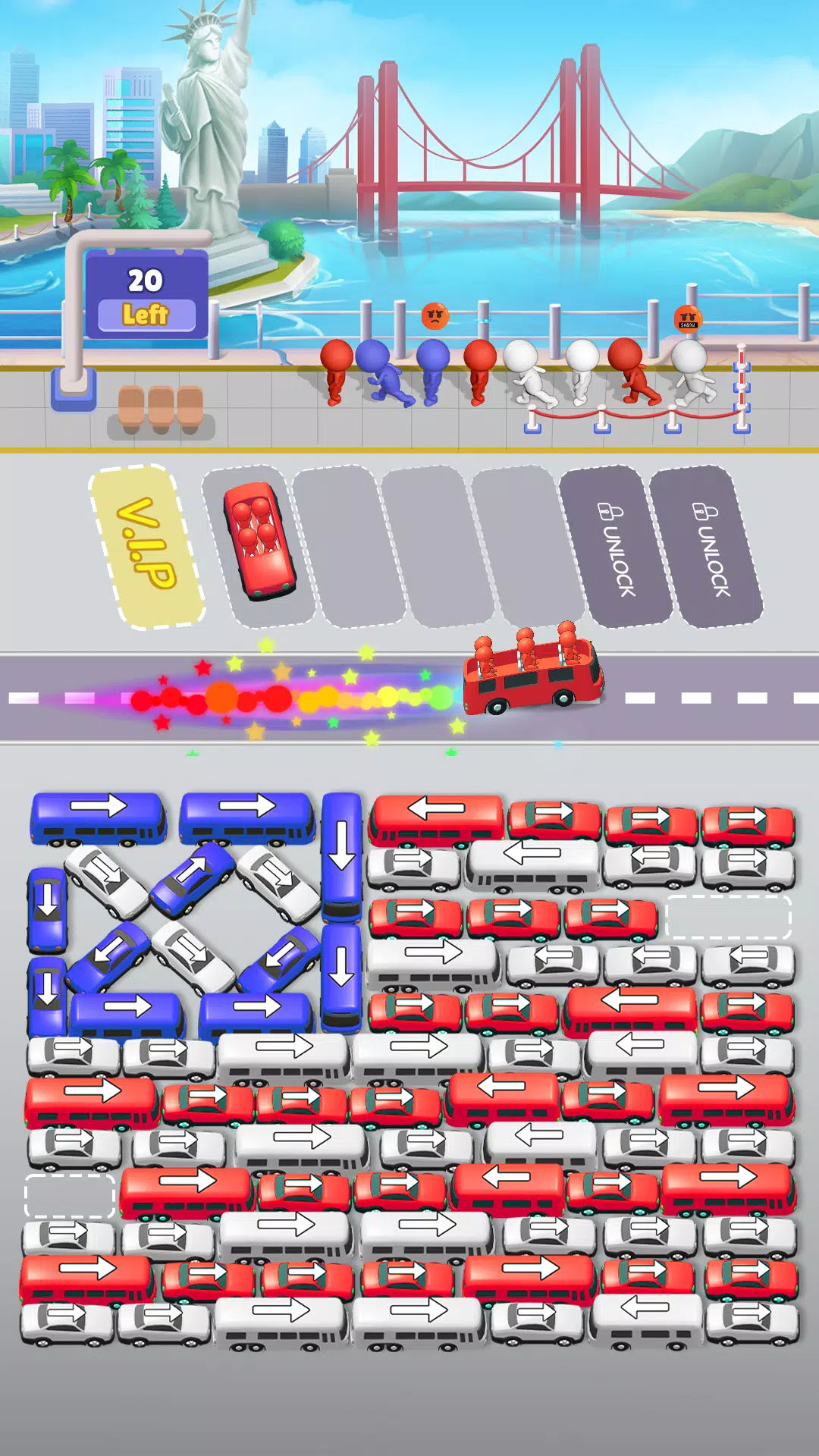 Bus Sort Jam: Parking Puzzle screenshot 1