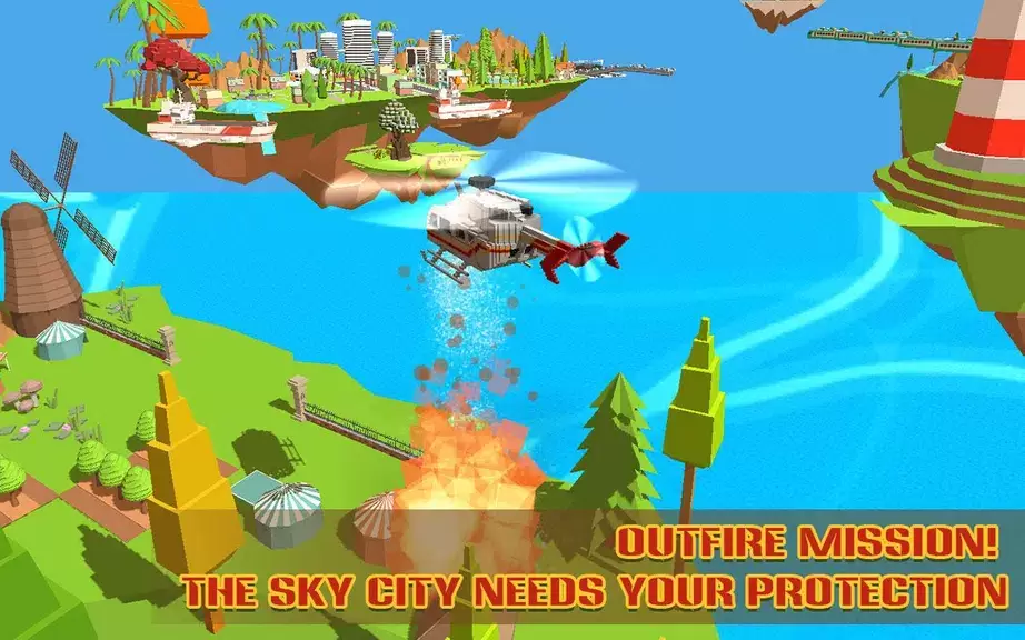 ภาพหน้าจอ Helicopter Rescue Sky City 2