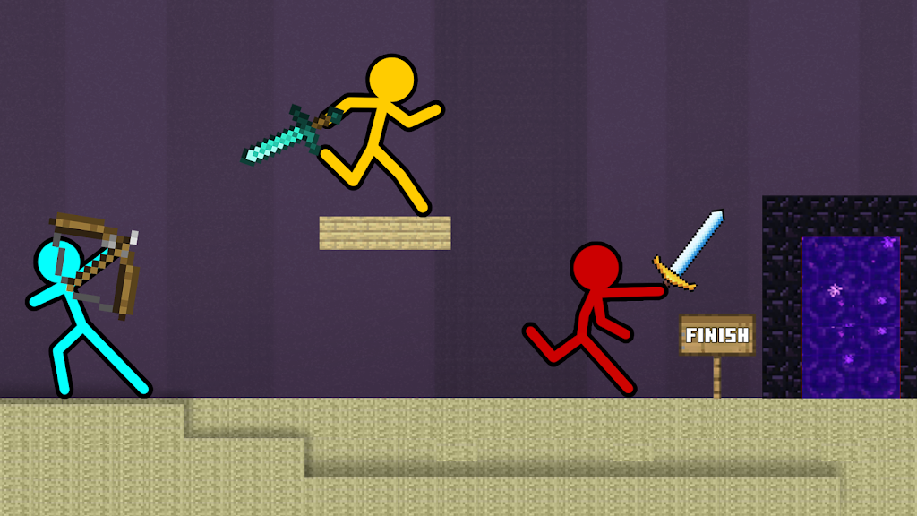 Stick-man Craft Fighting Game экрана 2