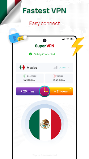 Mexico VPN - Get Mexican IP Capture d’écran1