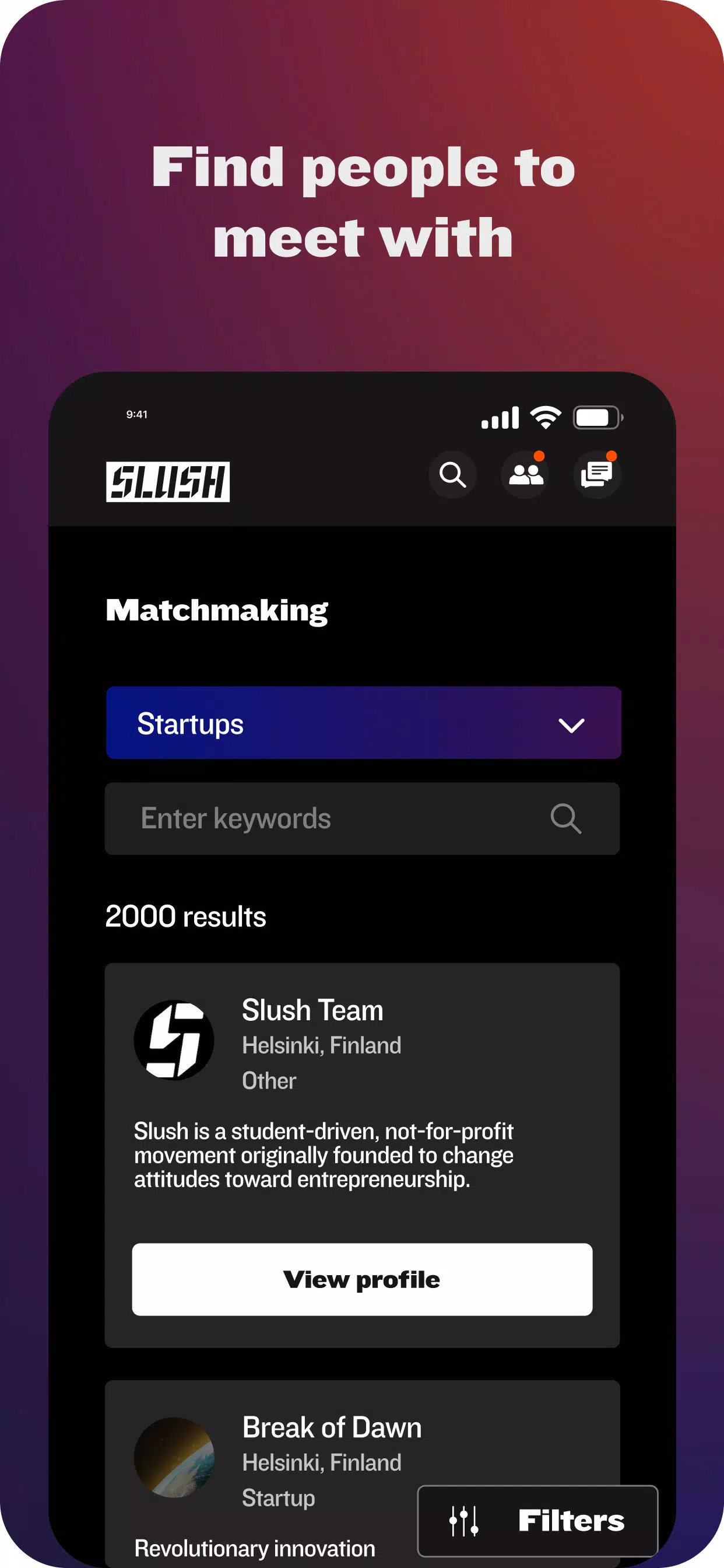 Slush App Screenshot 2