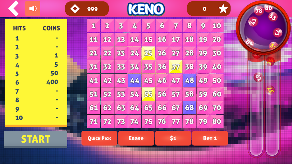 Cleo Keno - Free Keno Game स्क्रीनशॉट 1