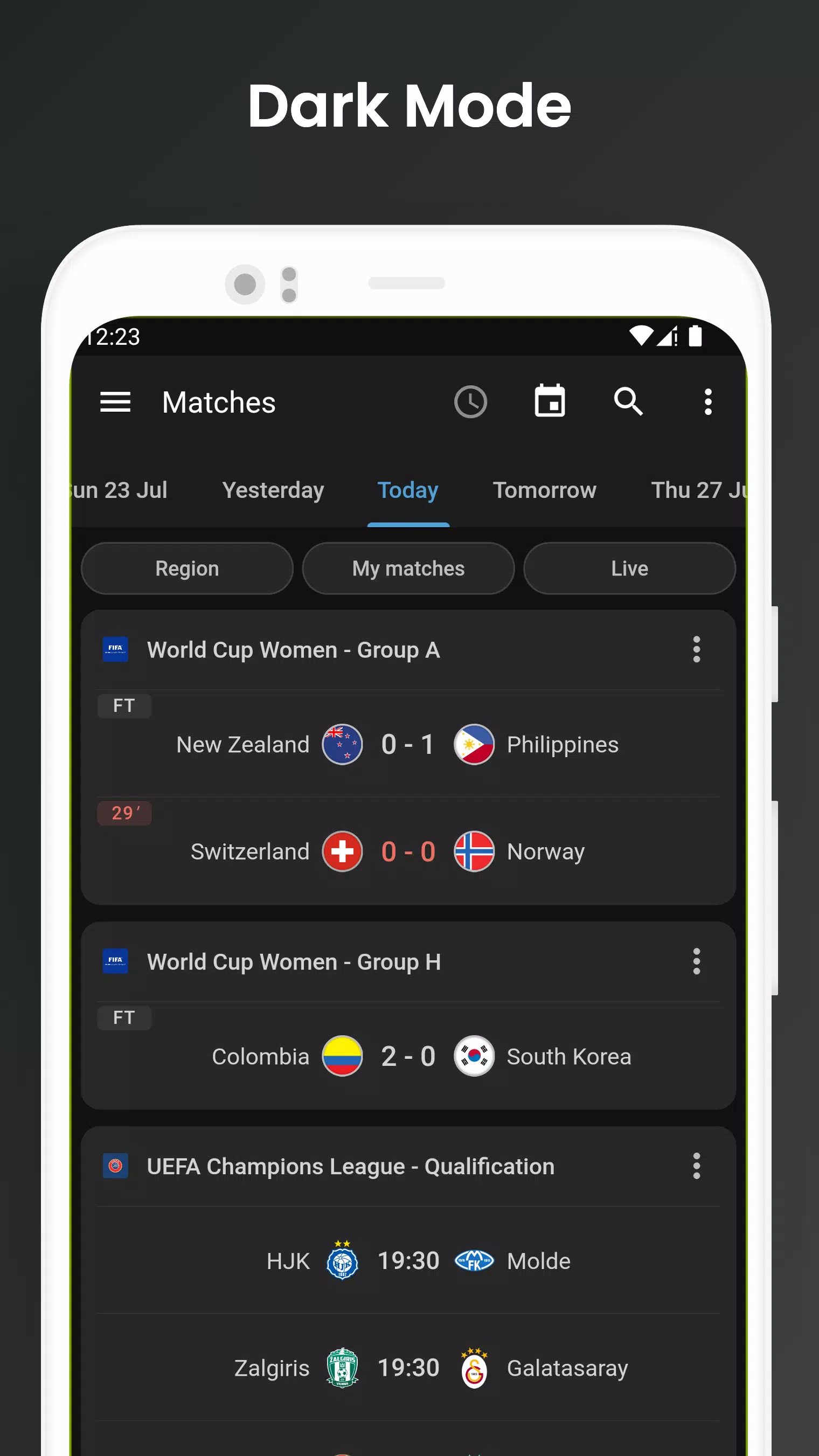 Footba11 - Soccer Live Scores Screenshot 2