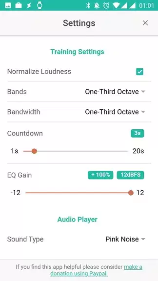 Audio Training EQ and Feedback captura de pantalla 2