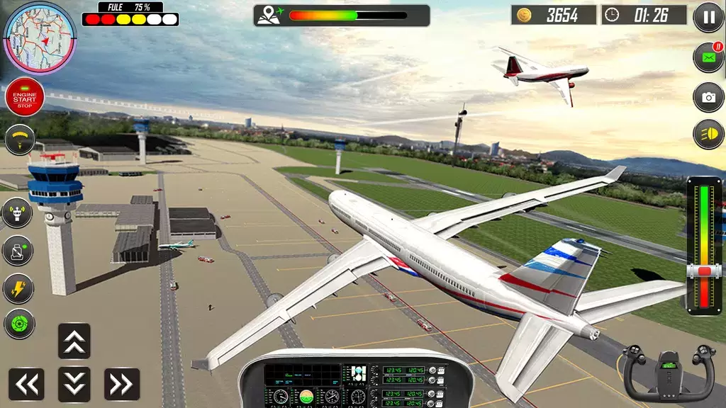 ภาพหน้าจอ Real Plane Landing Simulator 3